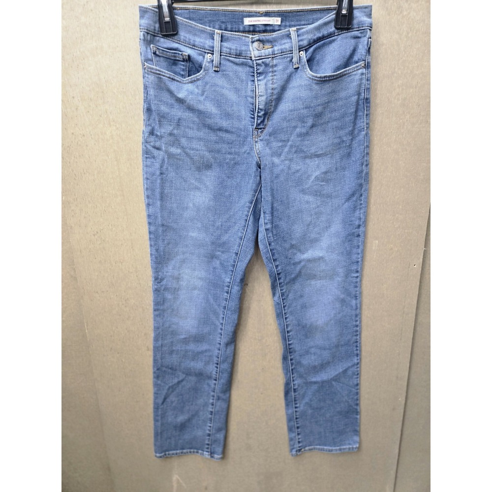 Levis‎ 314 Shaping Straight Jeans Womens Size 31 Light Wash Stretch Denim
